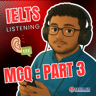 IELTS Listening Part 3 MCQ practice with students choosing correct answers during discussion