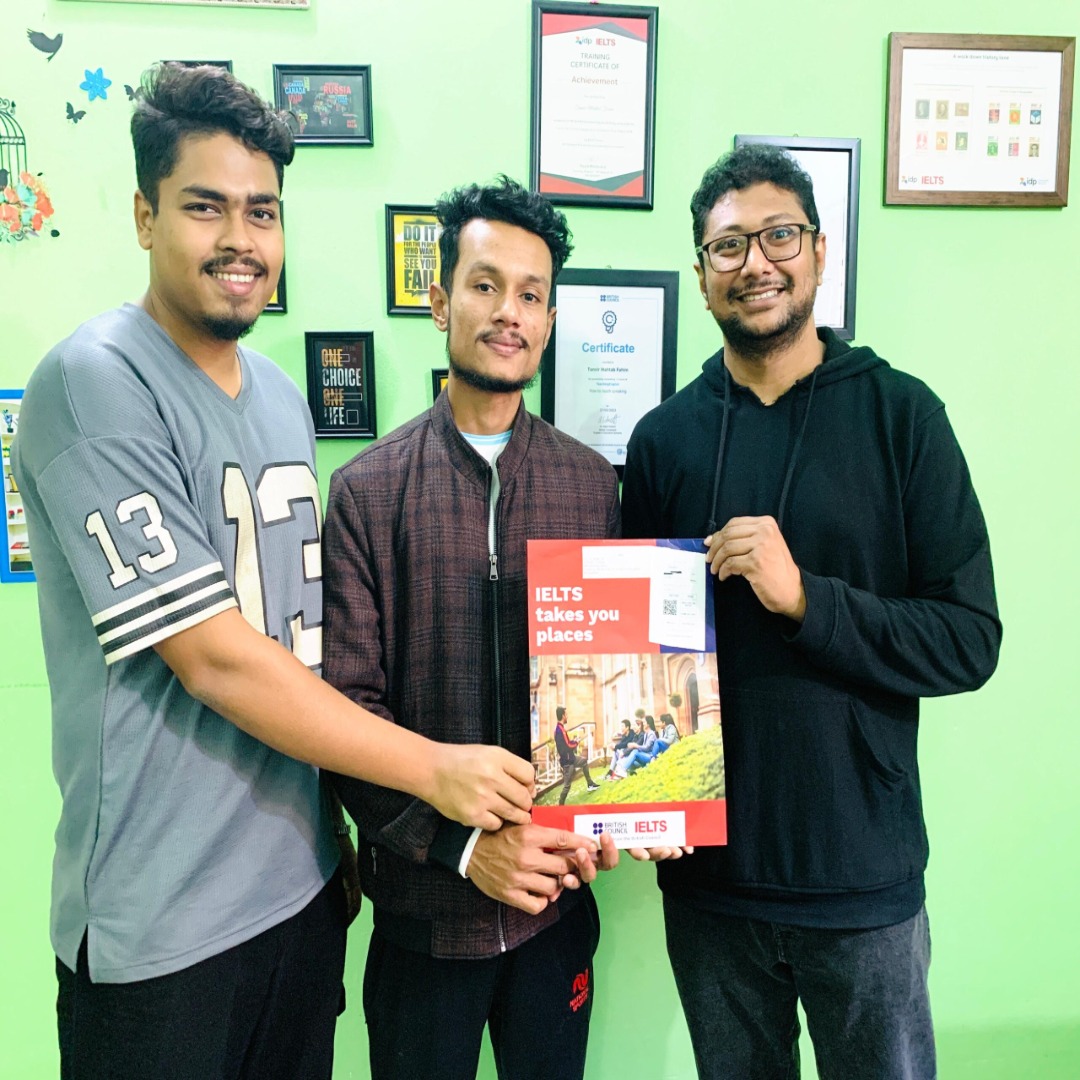 IELTS success Fahim Sir student Rakib Ahmed after overcoming weak English and a serious accident.
